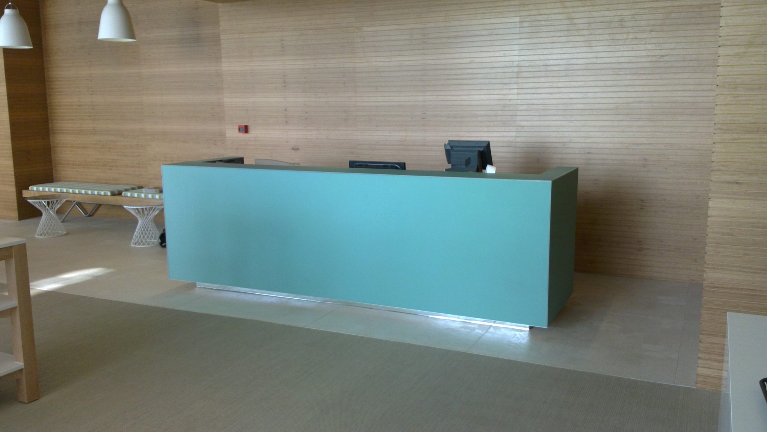 Glass Reception Desk