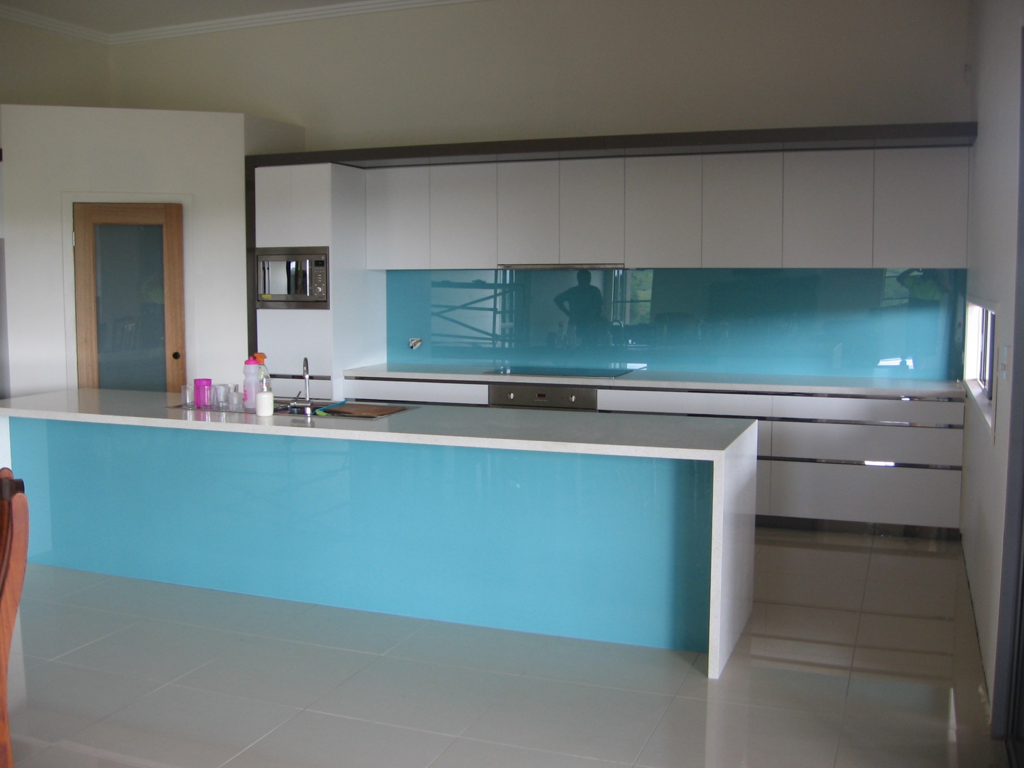 Matching Blue Splashback